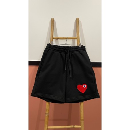 SHORT NOIR COEUR ROUGE