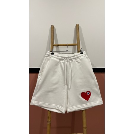 SHORT  BLANC COEUR ROUGE