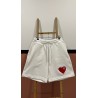 SHORT  BLANC COEUR ROUGE