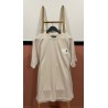 TSHIRT BEIGE COEUR BLANC