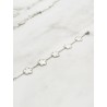 Bracelet en acier inoxydable ajustable 5 Trèfles 5 feuilles blanc