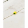 Bracelet en acier inoxydable ajustable Perles Citron