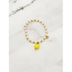 Bracelet en acier inoxydable élastique citron