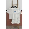 TSHIRT BLANC COEUR BLEUENFANT
