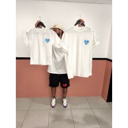 TSHIRT BLANC COEUR BLEUENFANT
